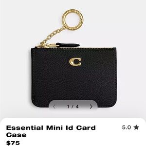 Black Card Case with Gold Accents